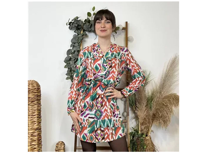 K555- Robe "Akoz" (T36-T42) (multicolore)