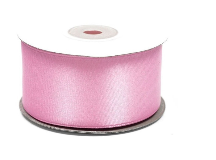 Ruban satin 38 mm de large bobine de 25 m rose ref 148