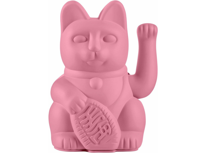DONKEY Chat porte-bonheur rose vif Maneki Neko - Symbole de rébellion et d'autodétermination - Décoration moderne et cadeau