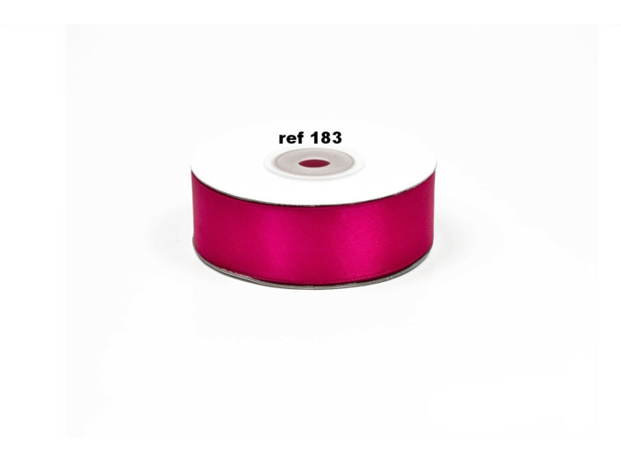 Ruban satin framboise 183 largeur 25 mm
