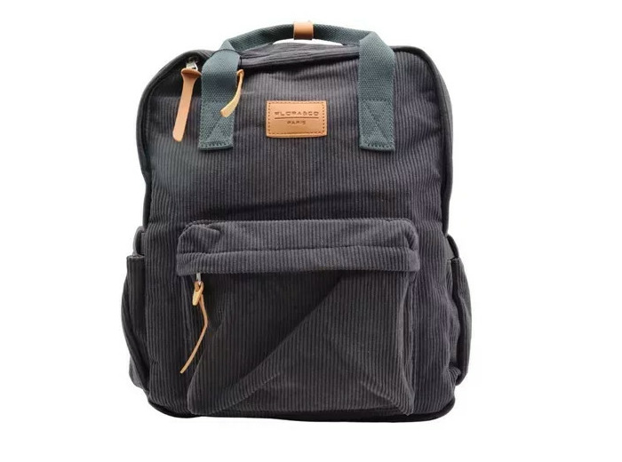 P396- Sac à dos "Velour" Flora & Co (gris)