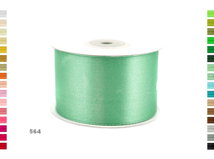 Ruban satin vert pommade 564 largeur 50 mm