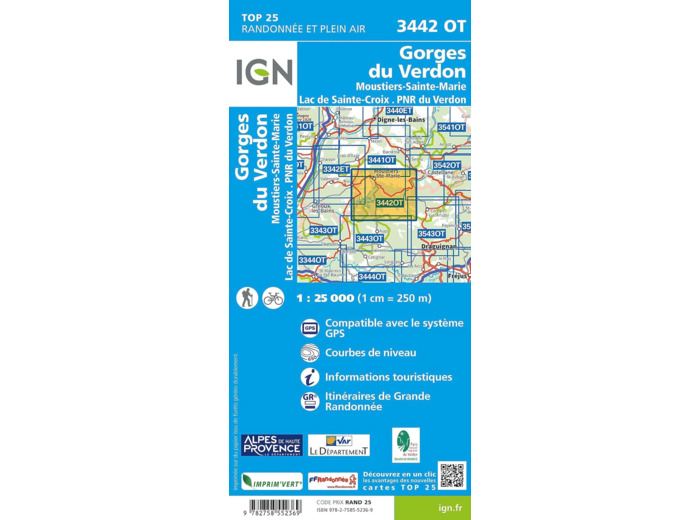 3442OT GORGES DU VERDON - MOUSTIERS