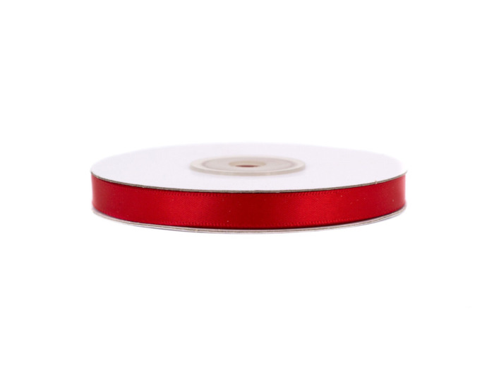 Ruban satin double face 6 mm de large 20 metres de long rouge