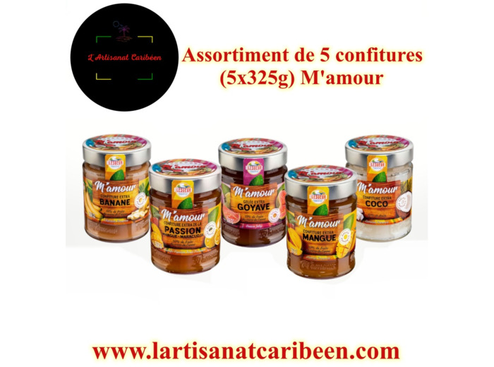 Assortiment de 5 confitures Guadeloupe