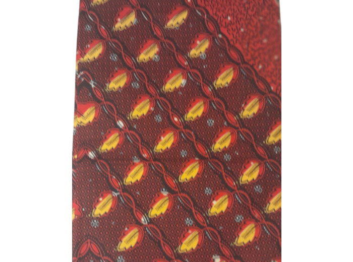 Tissu wax africain jaune rouge