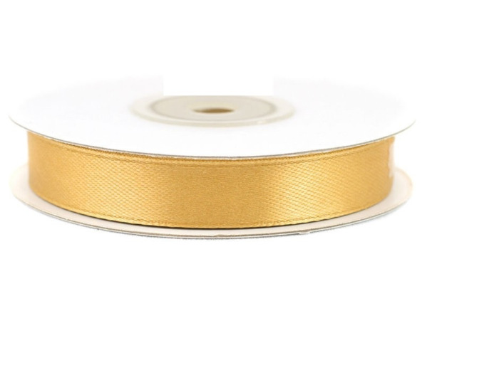 Ruban satin beige doré 680 Largeur 12 mm