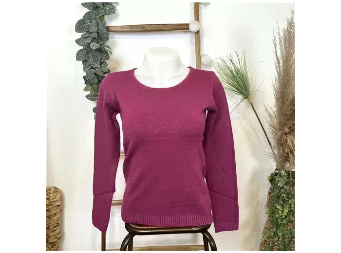 Y256- Tricotonic Col rond Les 36 & 40 (framboise)