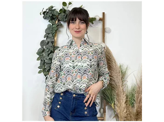 K544- Chemise Incas (T36-T40) (vert)