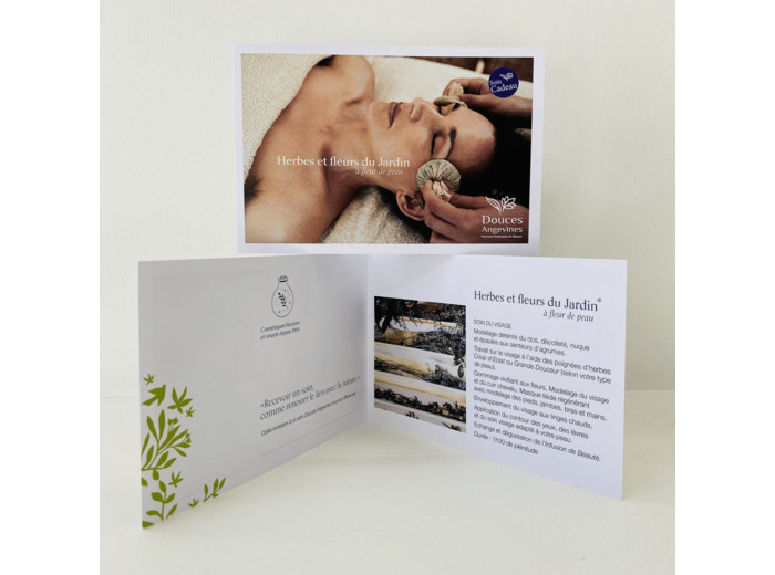 CARTE CADEAU - Soin du Visage "Herbes & Fleurs du Jardin®" (avec modelage du dos)