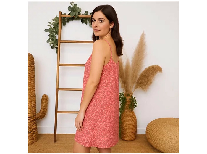K171- Robe d'été Liberty (Tu) 🇮🇹 (corail)