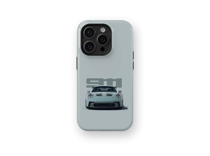Bland Blue Porsche | Coque de téléphone 3D 2en1 Ultra-résistante