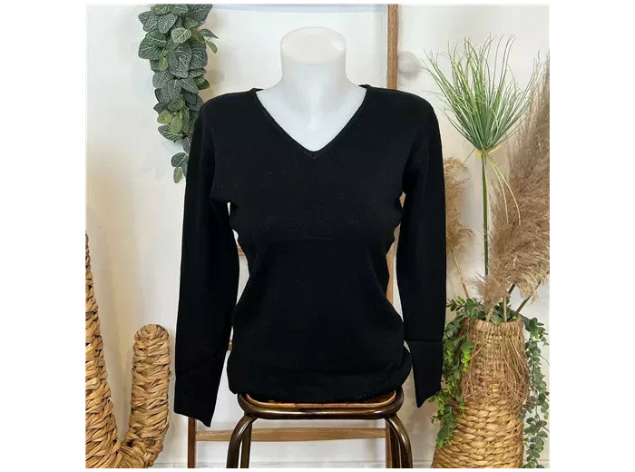 Y249-Tricotonic Col V les T38 & 42 (noir)