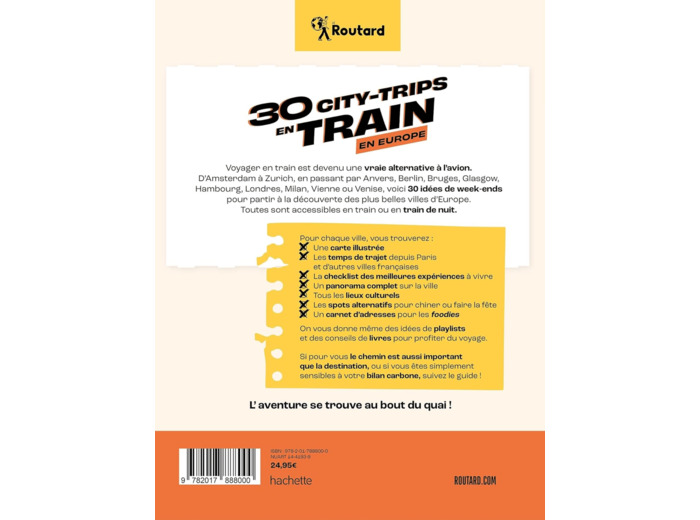 30 CITY-TRIPS EN TRAIN EN EUROPE