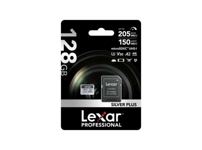 LEXAR Carte microSDXC Silver Plus (64/128 Go)