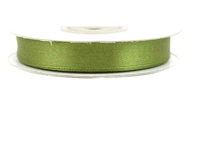 Ruban satin vert olive fonce 563D largeur 12 mm