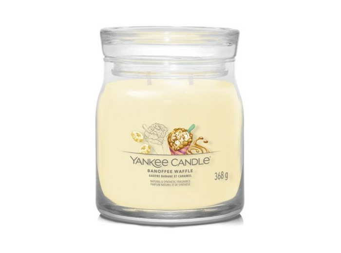 Yankee Candle Moyenne Jarre Gaufre banane caramel