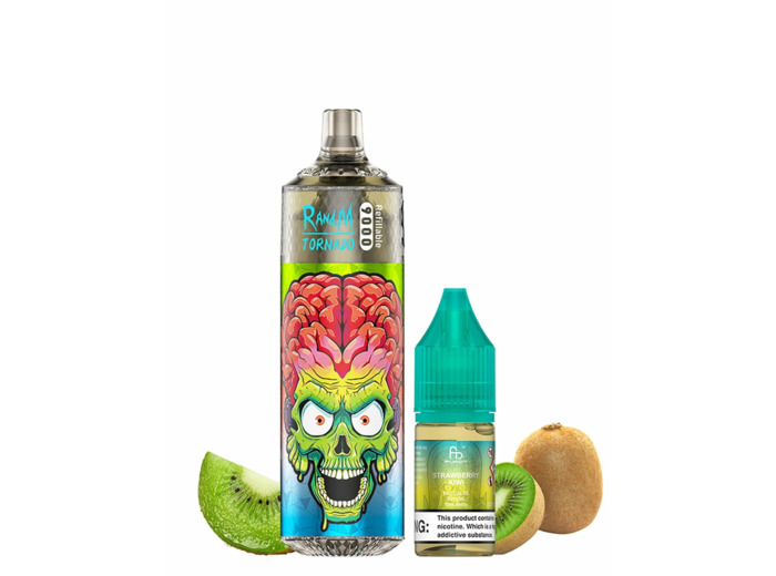 Puff 9k RandM Tornado rechargeable - Strawberry Kiwi