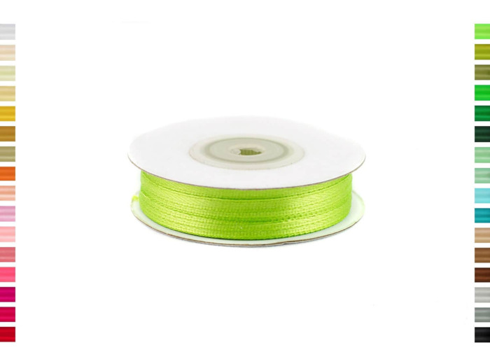 Ruban satin vert neon 544 largeur 3 mm