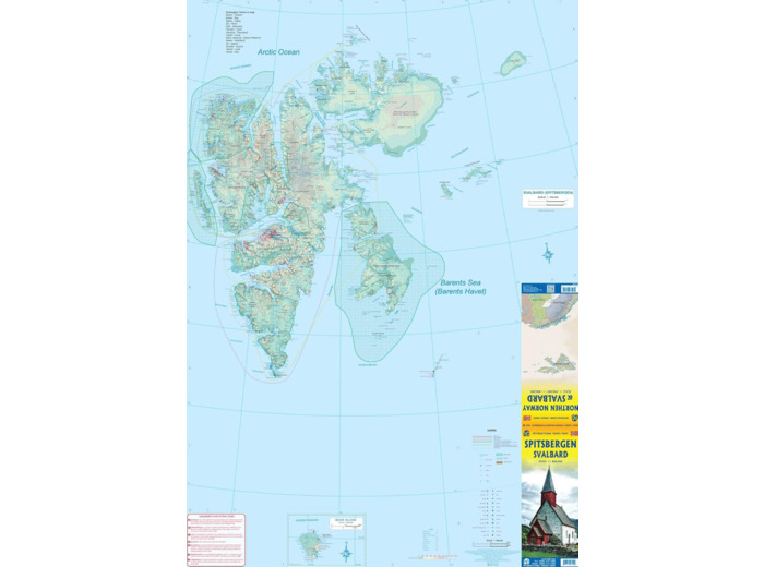 SPITSBERGEN SVALBARD 1:800 000