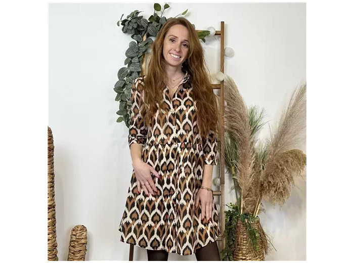 K546- Robe "It Hippie" (T36-T42) (camel)