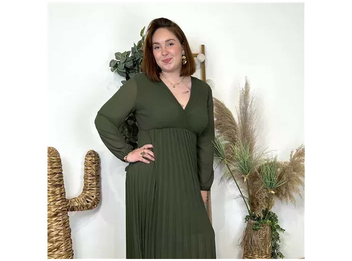 Z366- Robe Longue "C'Mélodie" (Gt) (kaki)