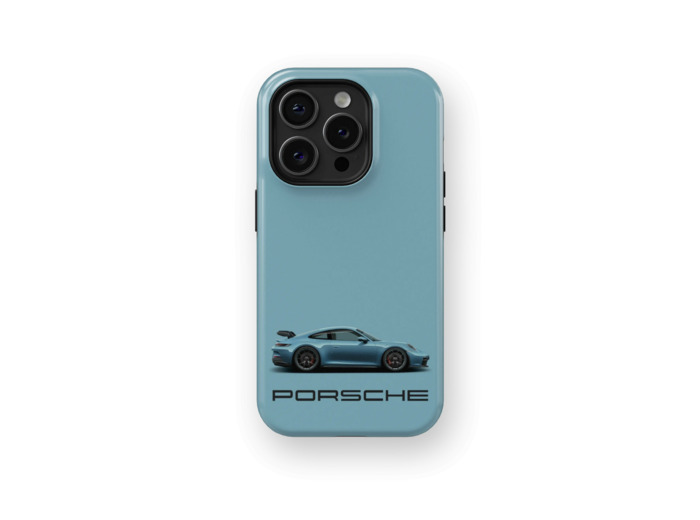 Blue Porsche | Coque de téléphone 3D 2en1 Ultra-résistante