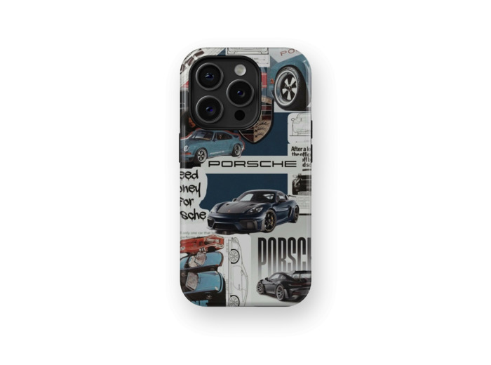 Porsche Scrapbooking | Coque de téléphone 3D 2en1 Ultra-résistante
