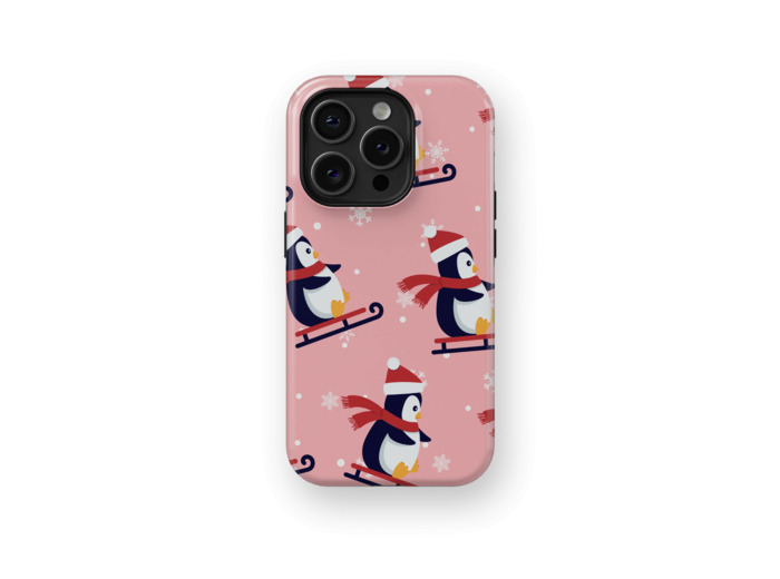 Penguin Ride | Coque de téléphone 3D 2en1 Ultra-résistante