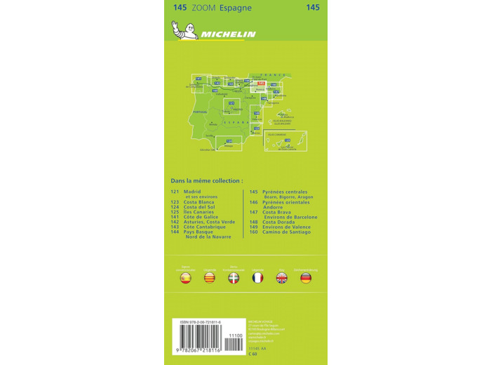 CARTE ZOOM PYRENEES CENTRALES - BEARN BIGORRE ARAGON