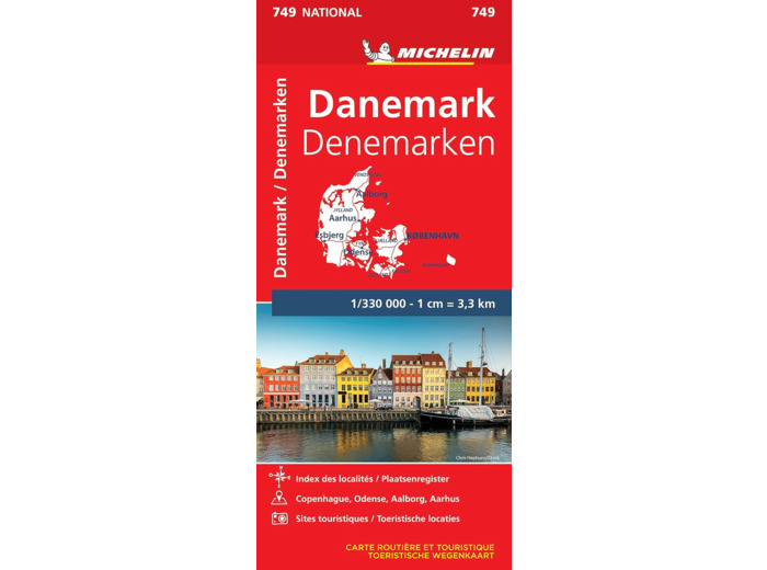 CARTE NATIONALE DANEMARK / DENEMARKEN