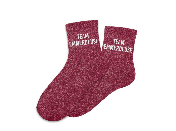 STC Chaussettes paillettes team emmerdeuse