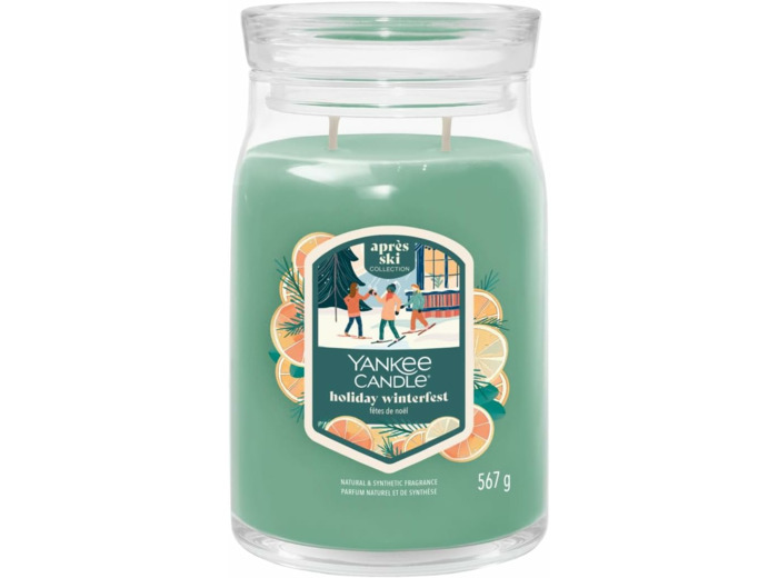 Yankee Candle Bougie parfumée grande jarre « Holiday Winter FEST » - Collection d'hiver 2025 - Apres Ski - Durée de combustion jusqu'à 90 heures