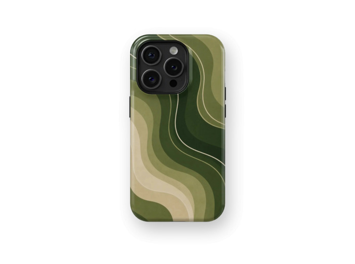 Olive Waves | Coque de téléphone 3D 2en1 Ultra-résistante