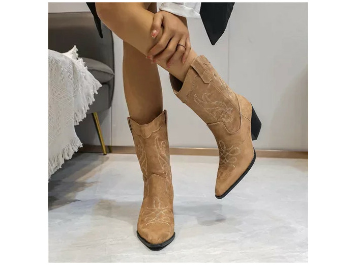 R389- Bottes Santiags Moow (T36-T41) (camel)