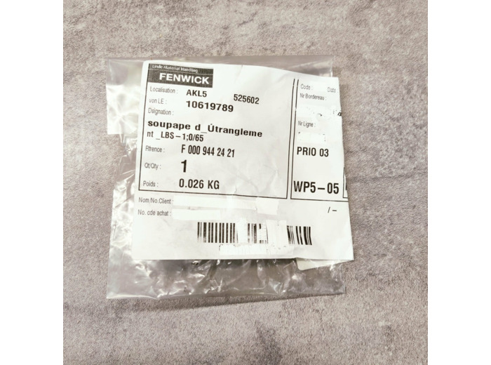 LINDE - Soupape d'étranglement LBS / 1;0/65 - 0009442421