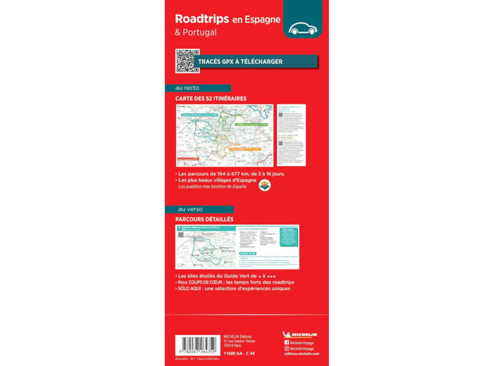 CARTE NATIONALE ROADTRIPS EN ESPAGNE & PORTUGAL