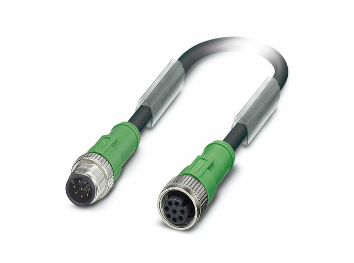 Câbles pour capteurs M12 PHOENIX 1520369 - SAC-8P-5,0-PUR 3m - Mâle-Femelle