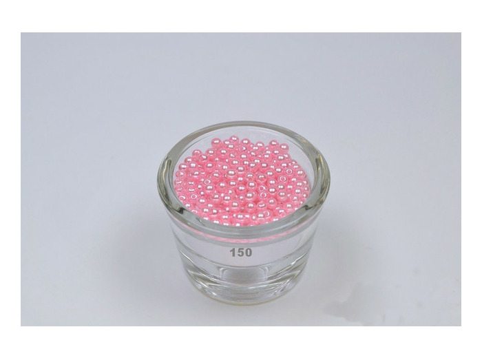 Sachet de 200 petites perles en plastique 4 mm de diametre rose clair 150
