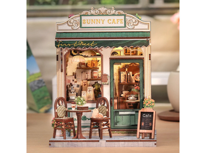 Sunny Cafe - Maquette Booknook Serre-livre