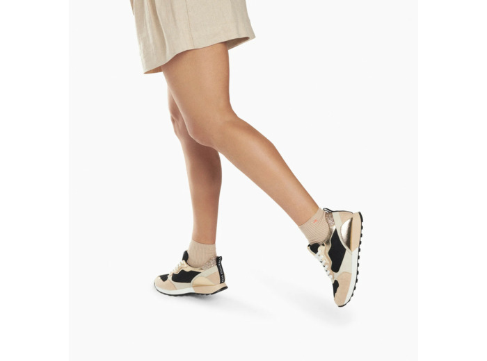 Baskets noir et beige à semelle running - Bérénice - Vanessa Wu