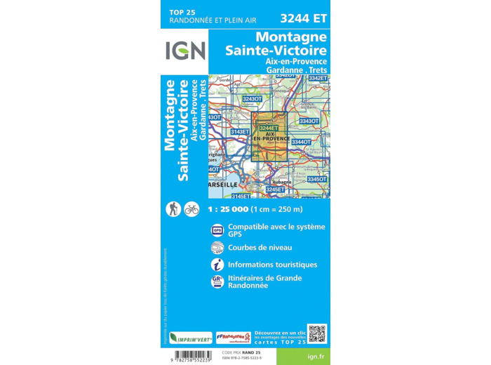 3244ET MONTAGNE SAINTE VICTOIRE AIX EN PROVENCE GARDANNE TRETS