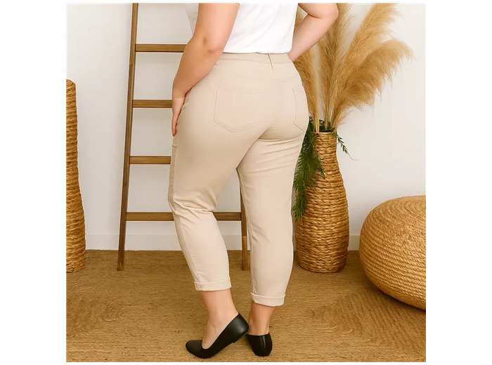 N118- Jean 7/8ème Voggo (T42-T50) (beige)