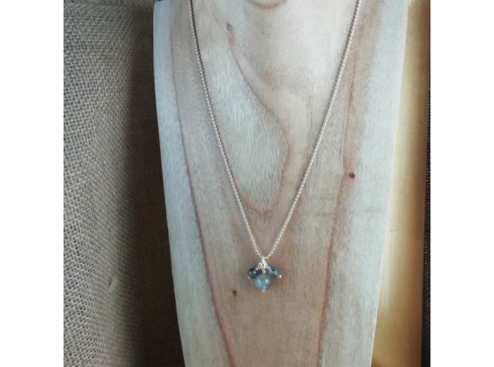 Collier Argent Labradorite