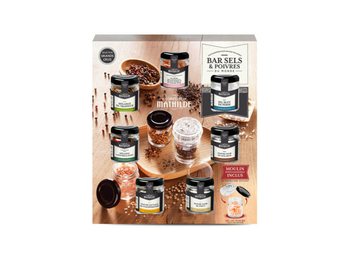 Coffret bar à sels et poivres