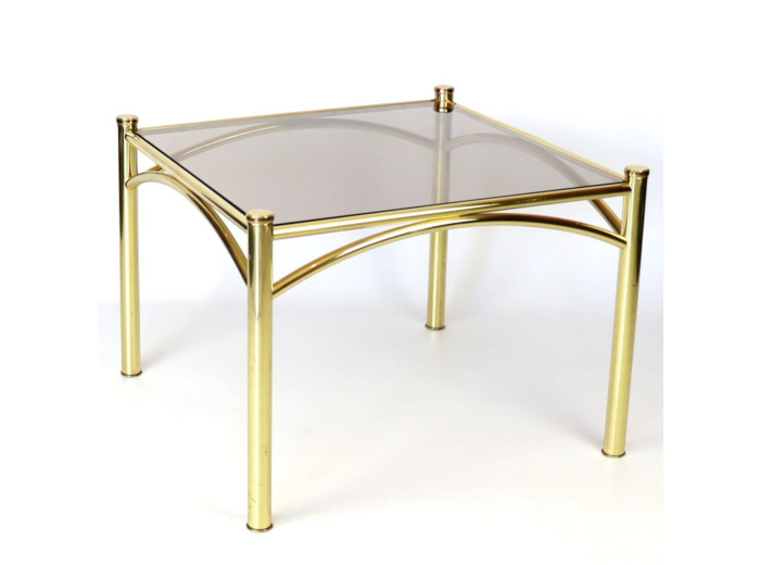 Table d'appoint verre fumé