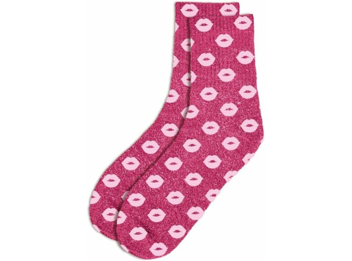 STC, Chaussettes paillettes courtes - Bouche coeur (taille unique 36-42)