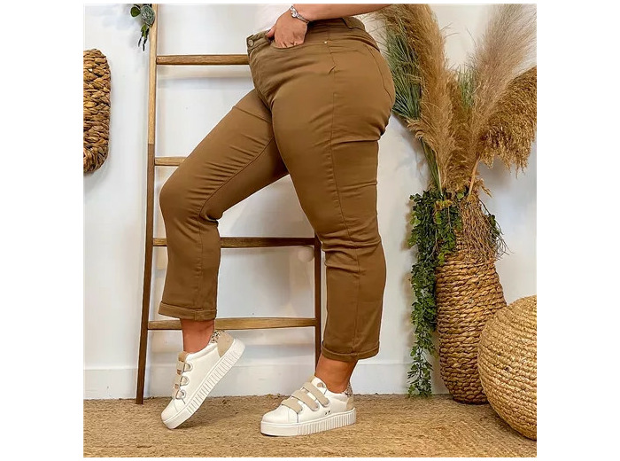 N010- Jean 7/8ème Voggo (T42-T50) (taupe)