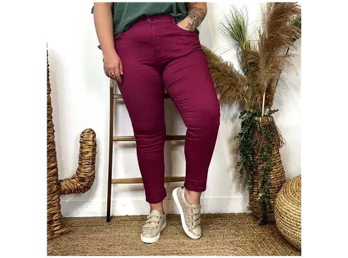 O099- Jean 7/8ème Voggo (T42-T52) (framboise)