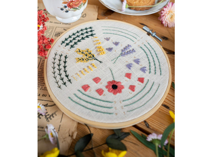 Kit broderie fleurs "L'apprenti fleuriste" - Tome 1